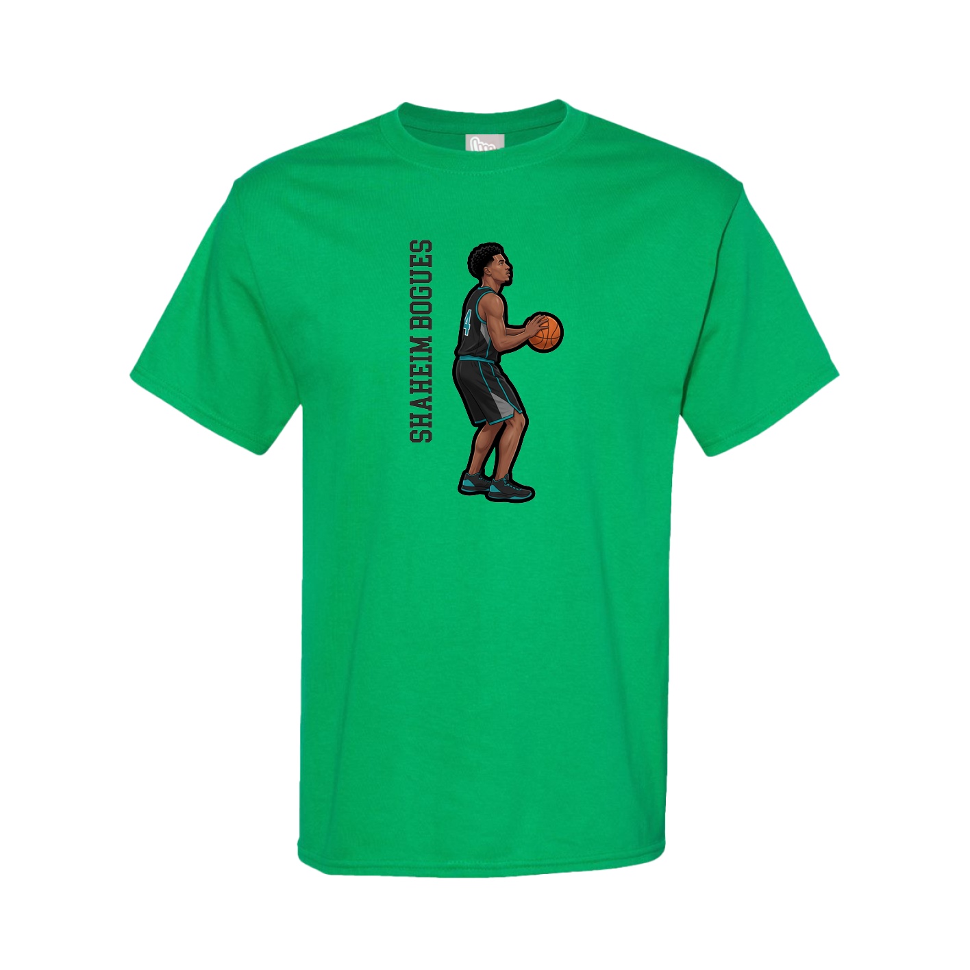Youth Tee — Name Vertical in Green