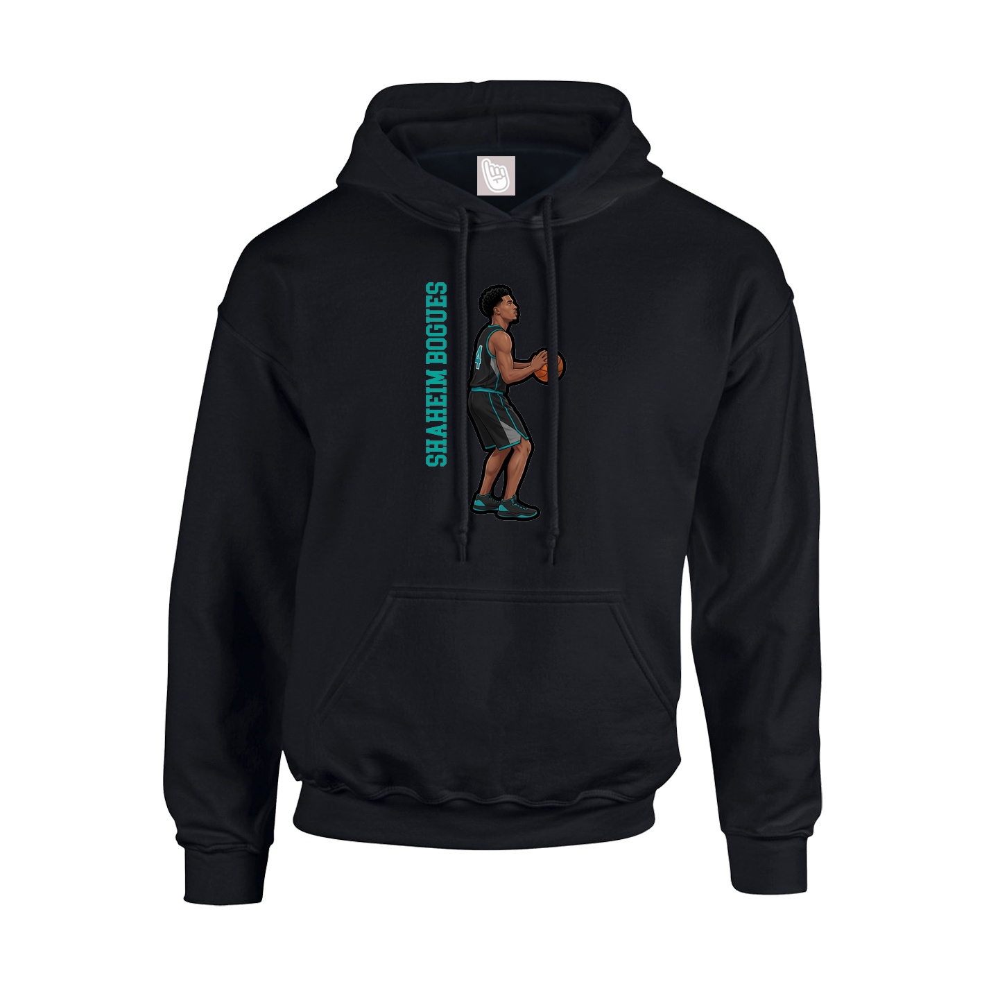 Youth Hoodie — Name Vertical in Black
