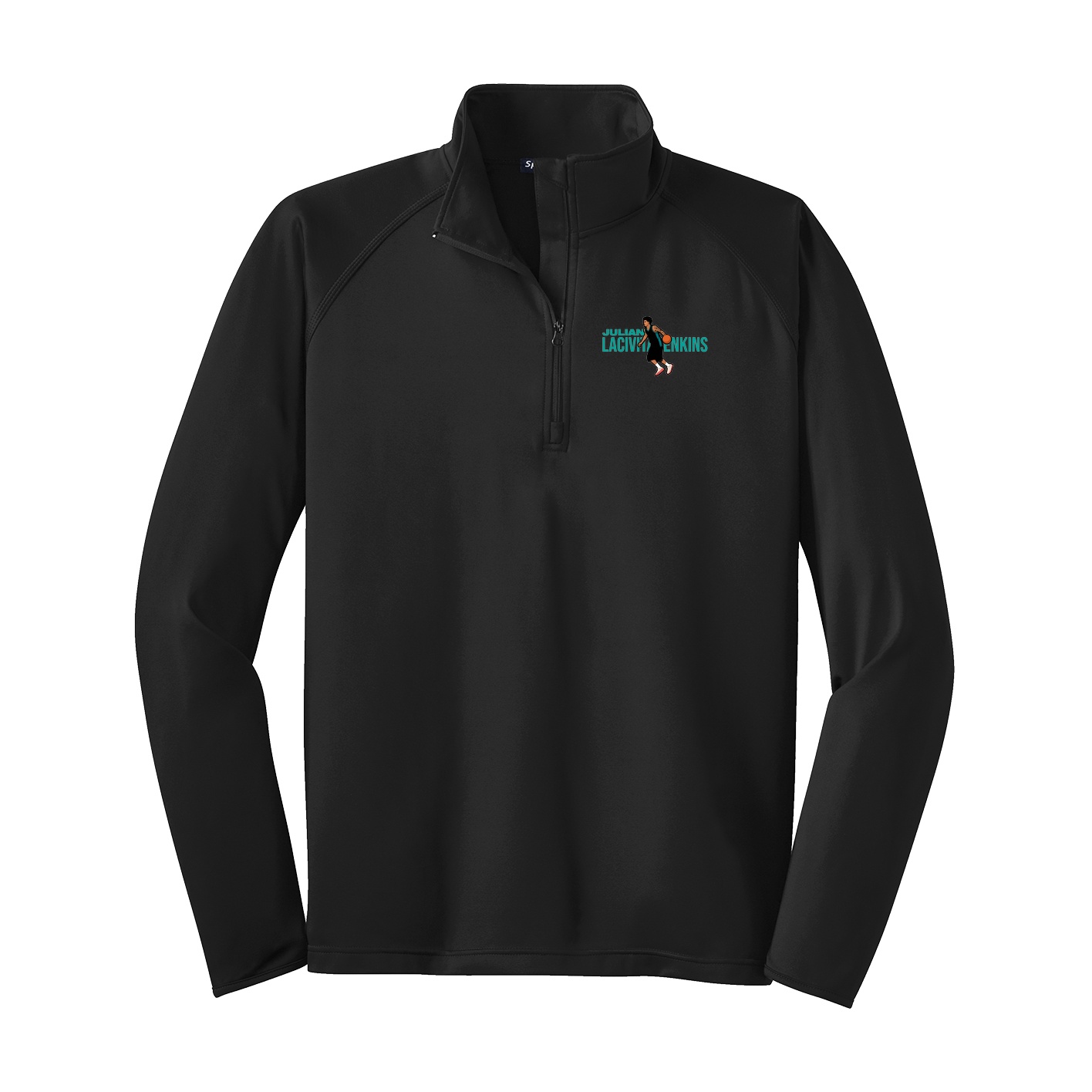 Q-Zip Pullover — Player Name in Black