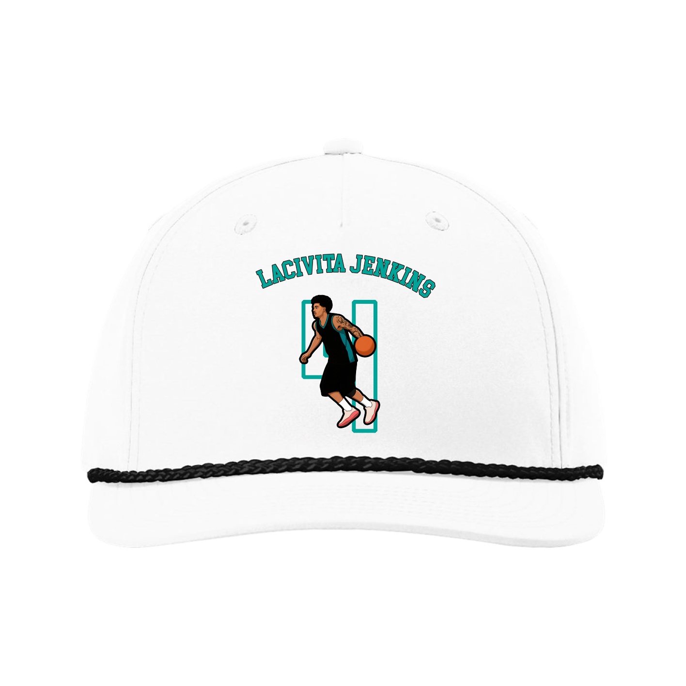 Five-Panel Classic Rope Cap — Shirsey Arch in White