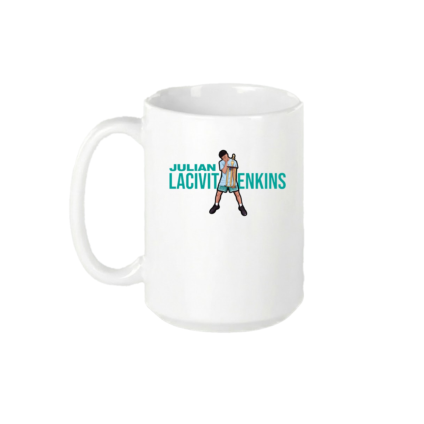 15oz Coffee Mug — Player Name in White