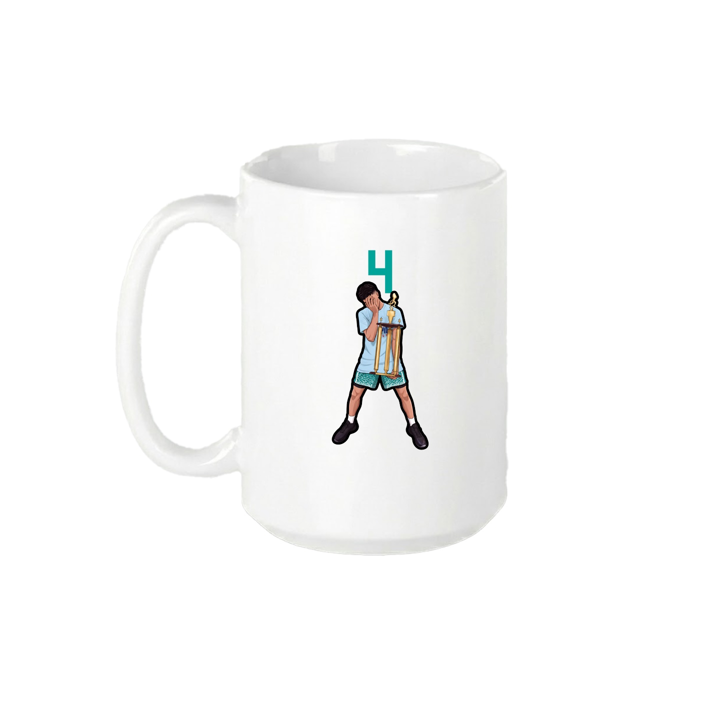 15oz Coffee Mug — Number Top in White