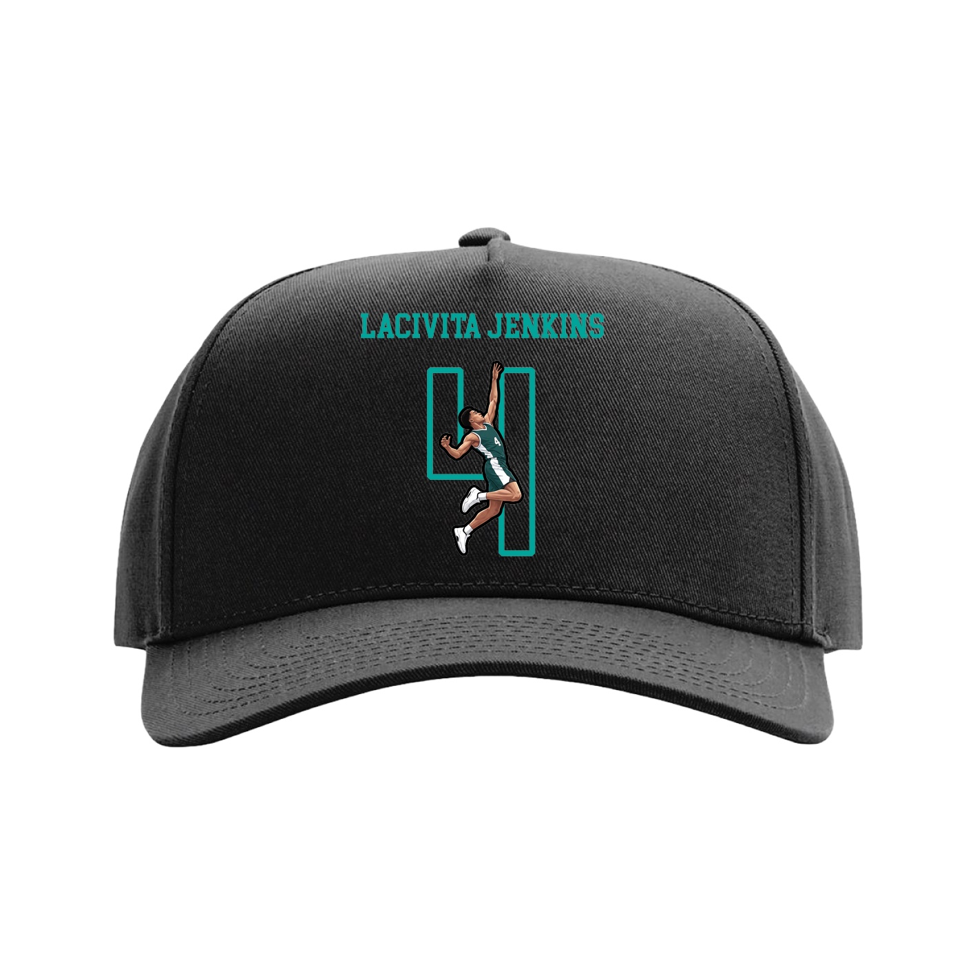 Full Fabric Five-Panel Champ Cap — Shirsey in Black