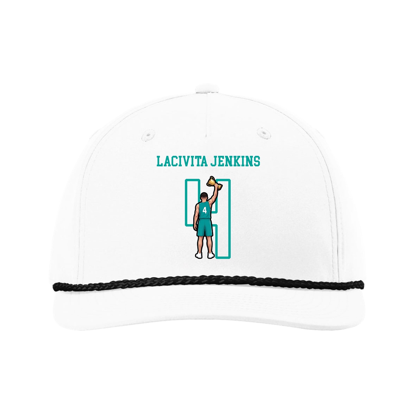 Five-Panel Classic Rope Cap — Shirsey in White