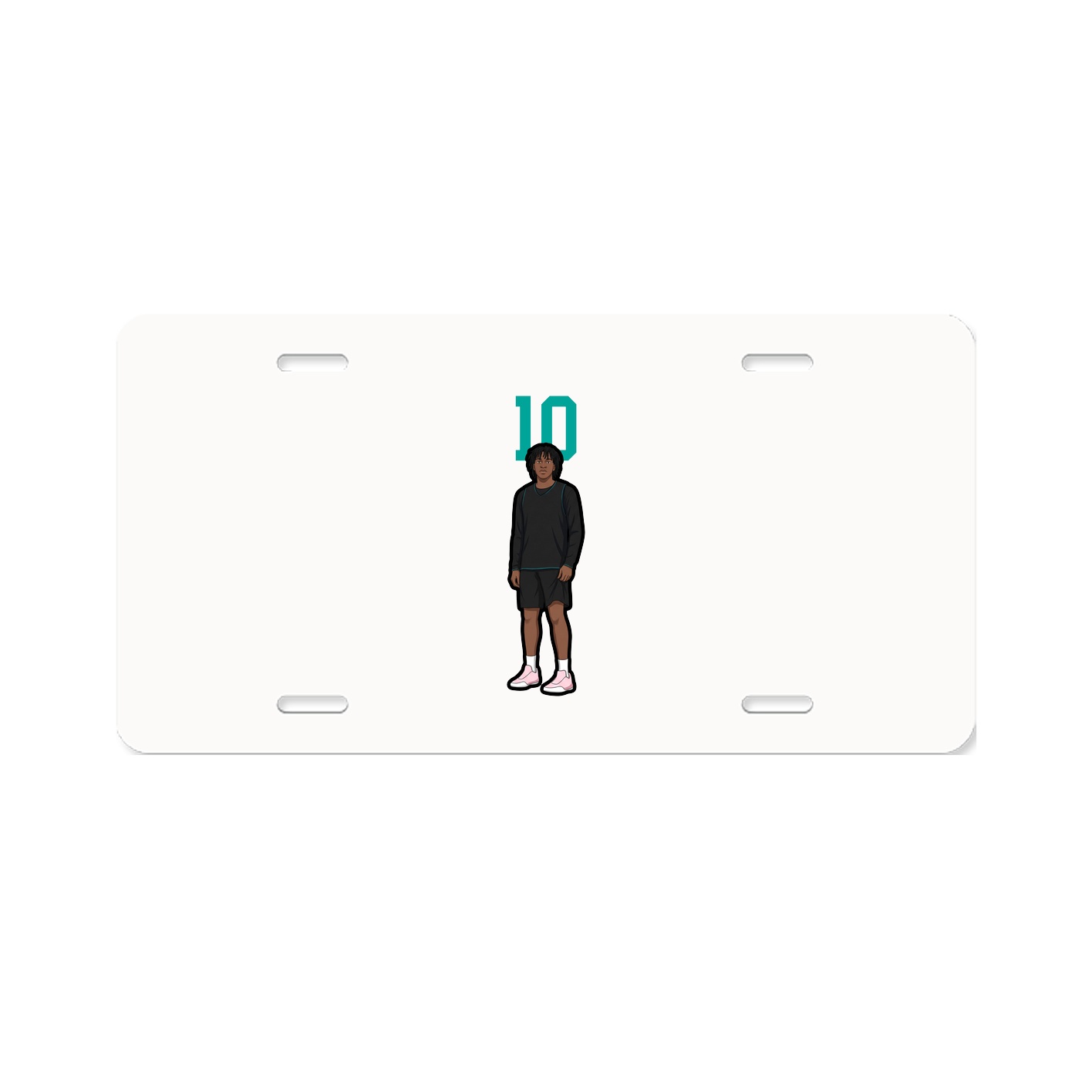 License Plate — Number Top in Classic