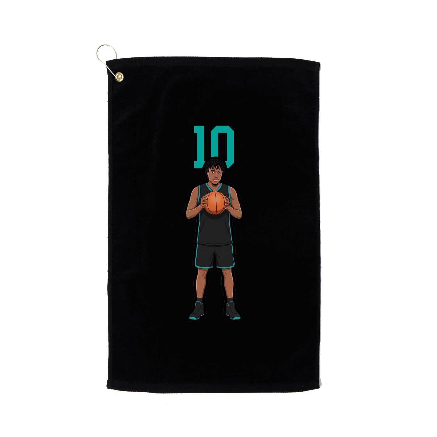 Golf Towel — Number Top in Black