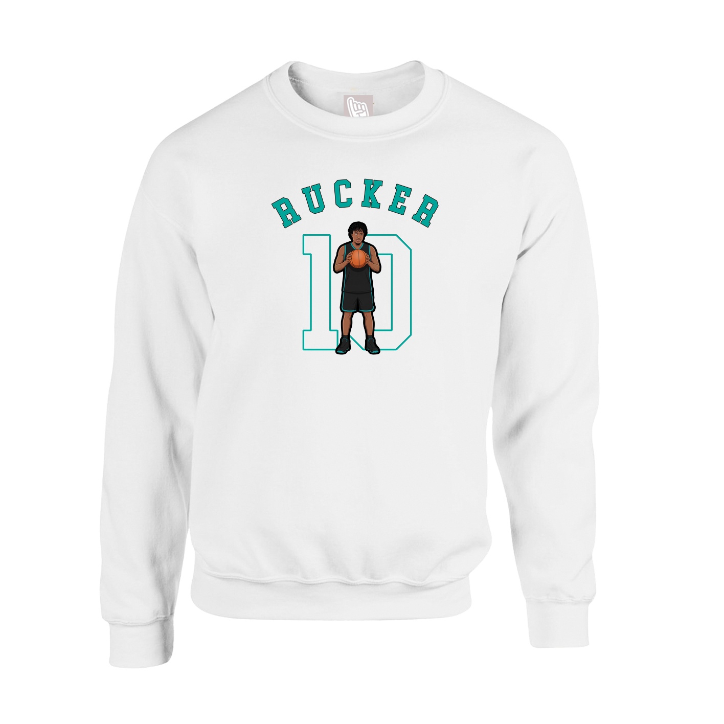 Fleece Crew — Shirsey Arch in White