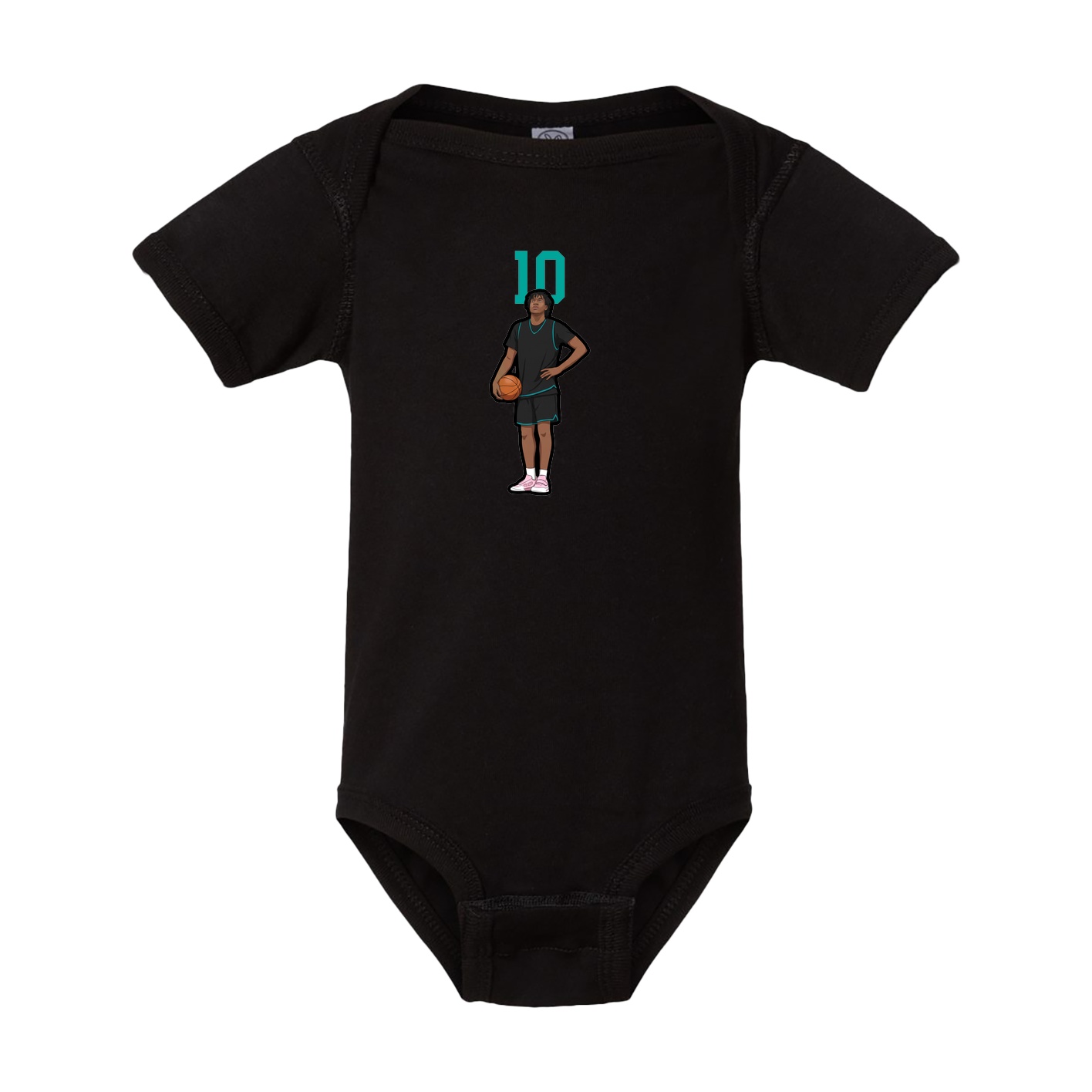 Baby Onesie — Number Top in Black