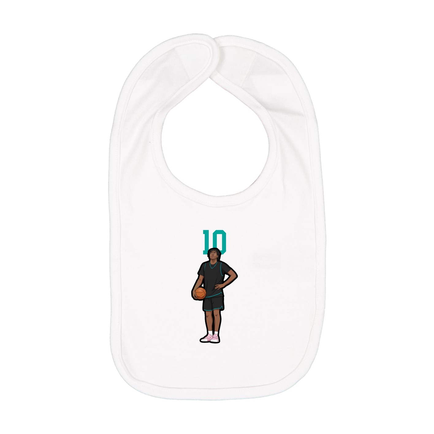 Infant Bib — Number Top in White