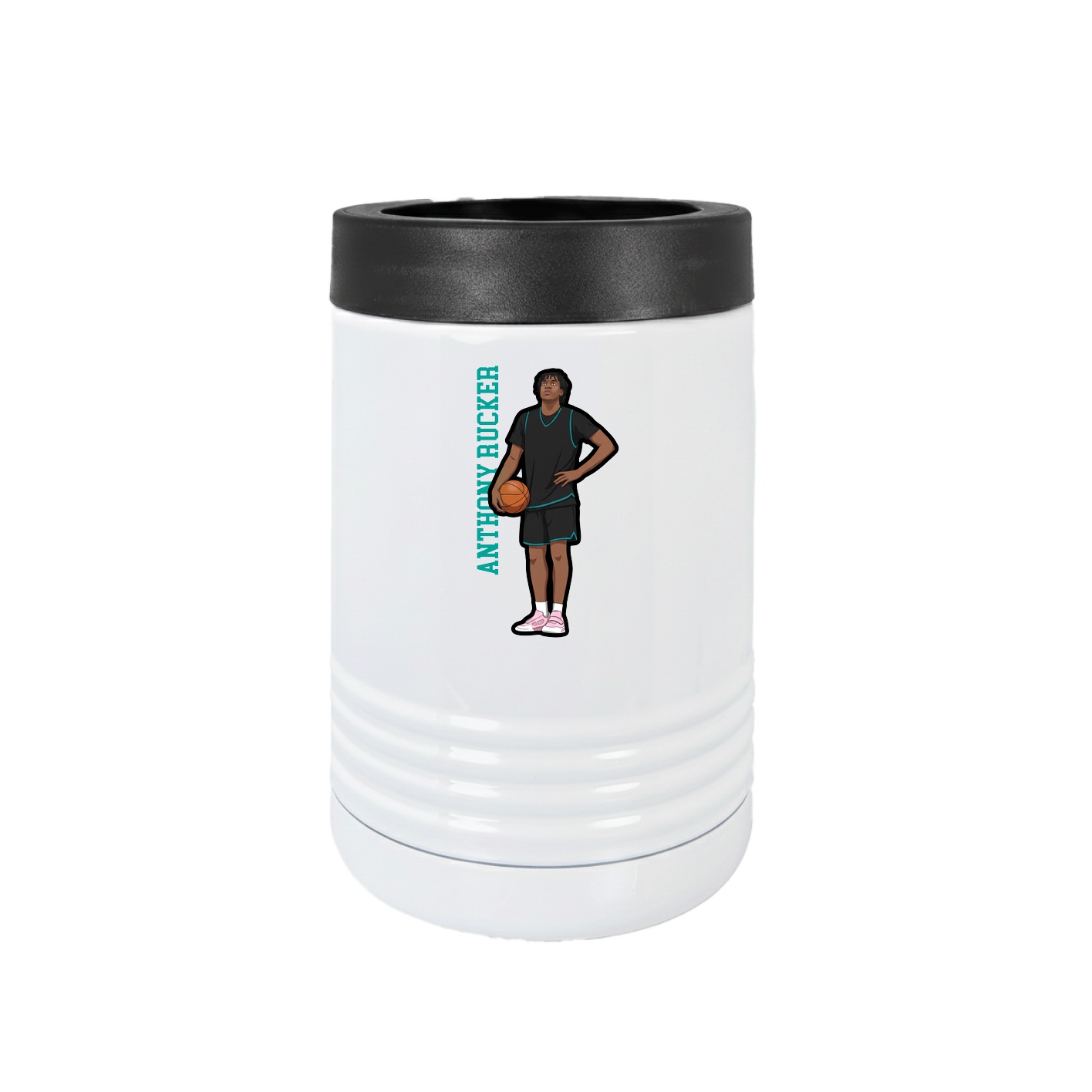 Beverage Holder — Name Vertical in White