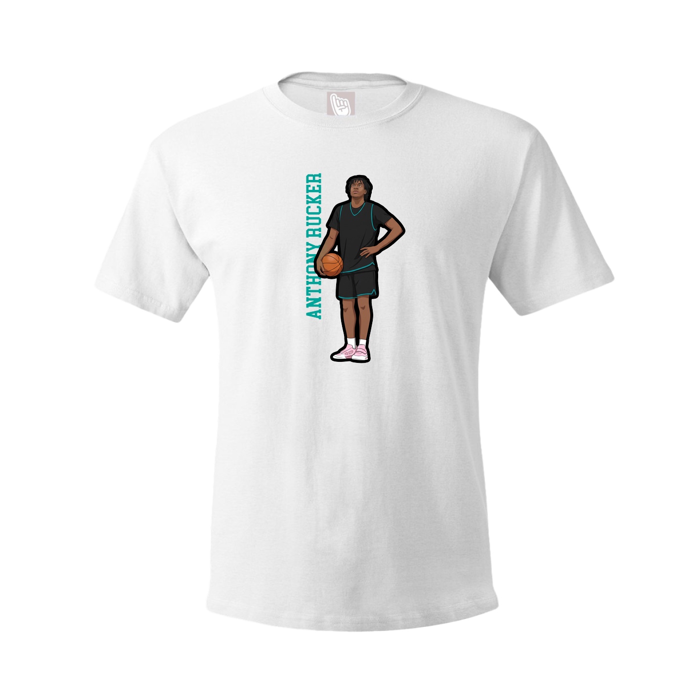 Youth Tee — Name Vertical in White