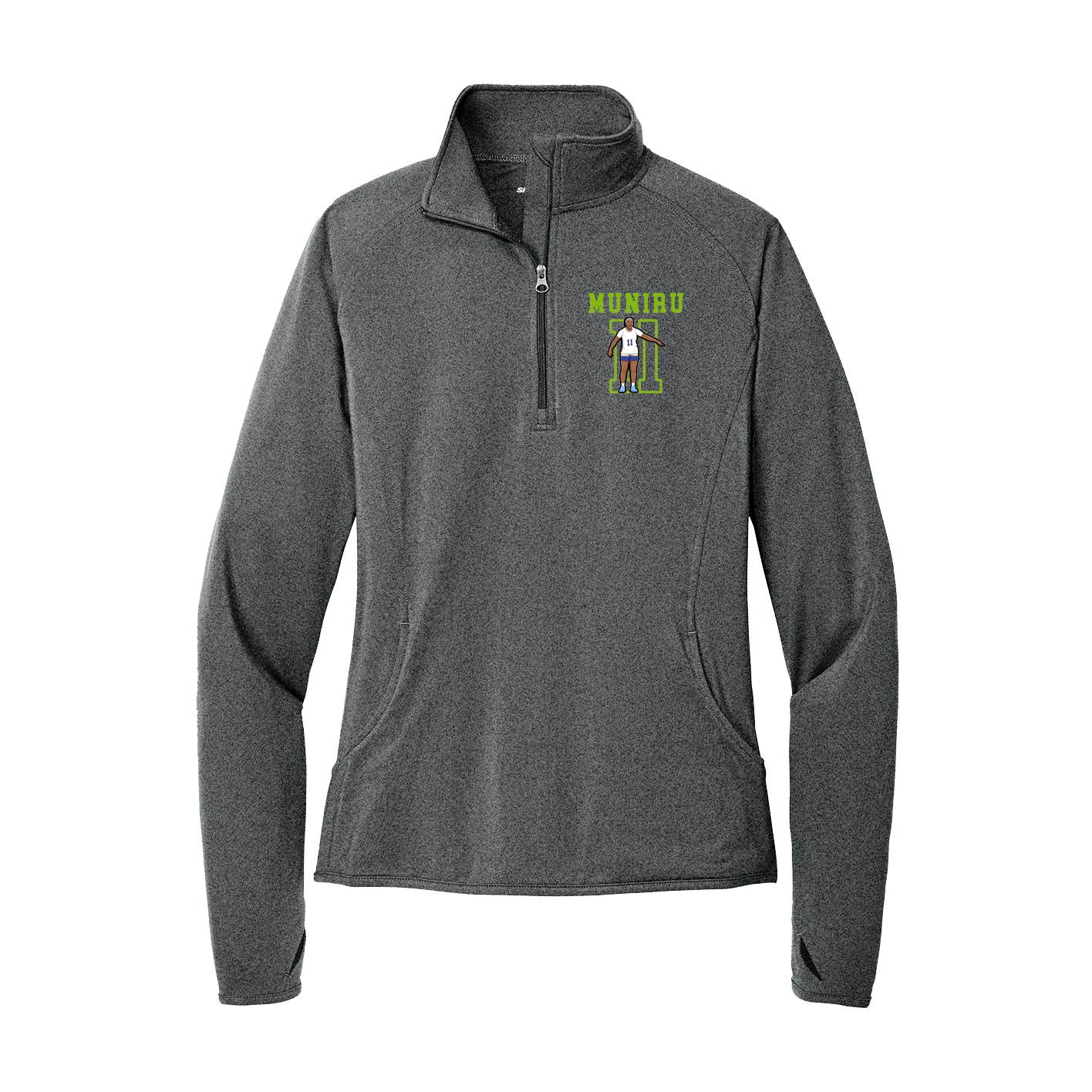 Women's Q-Zip Pullover — Shirsey in Grey