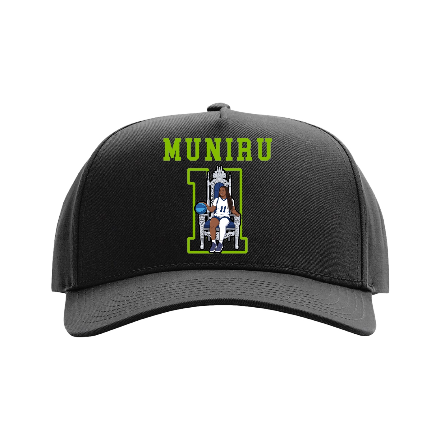 Full Fabric Five-Panel Champ Cap — Shirsey in Black