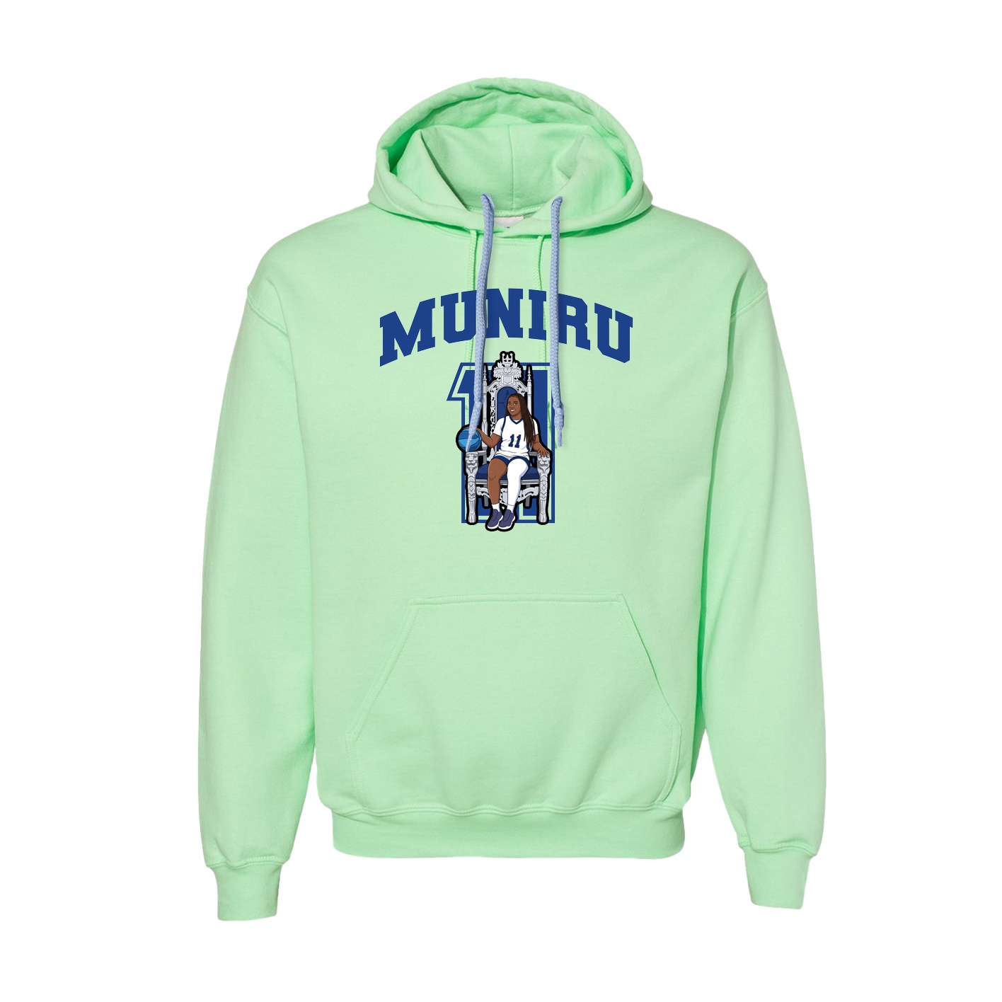 Hoodie — Number in Green