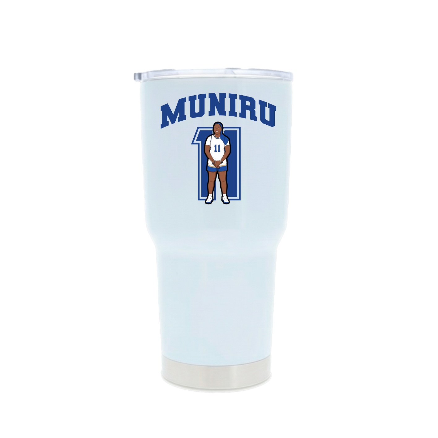 30oz Stainless Steel Tumbler — Number in White