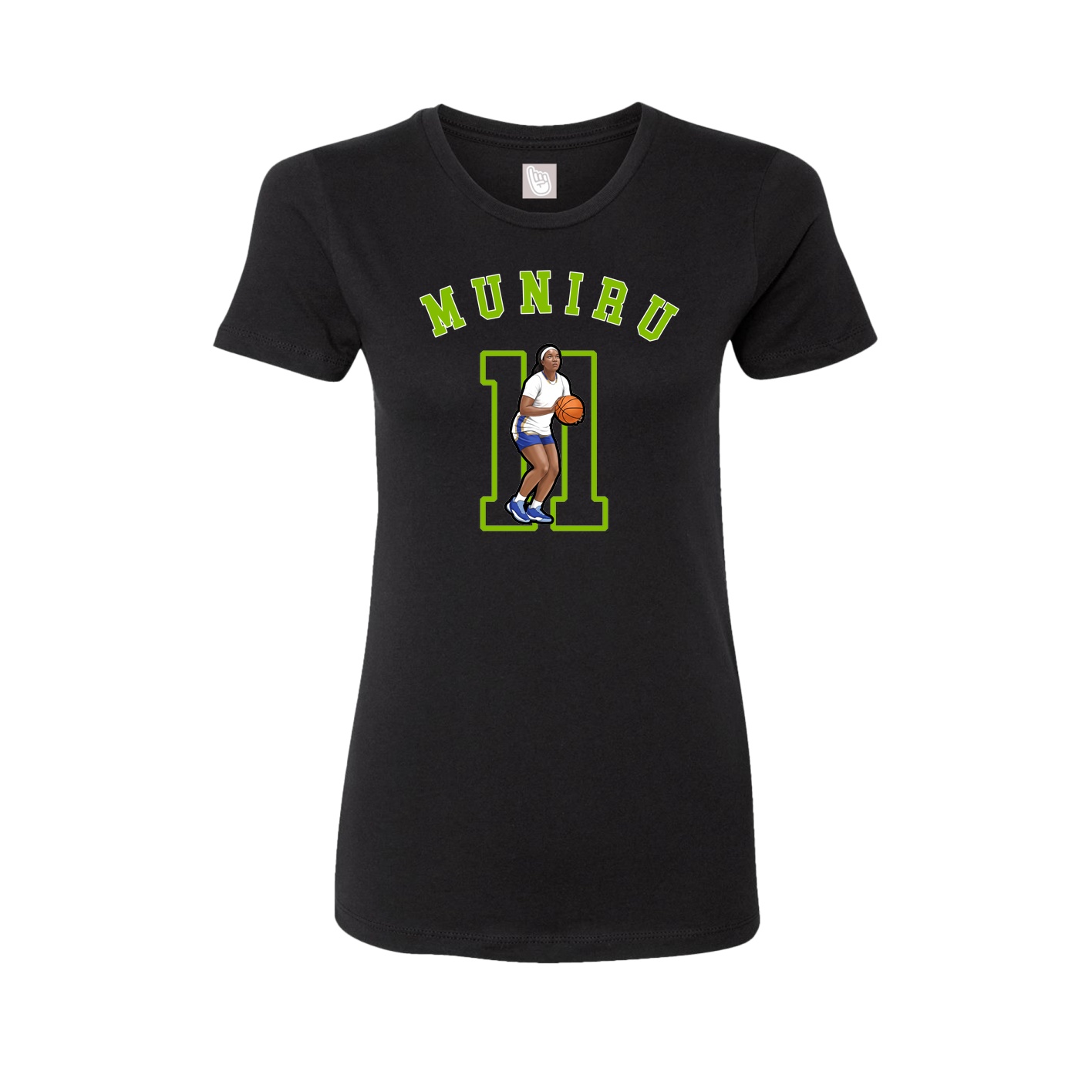 Fitted Women's Tee — Shirsey Arch in Black