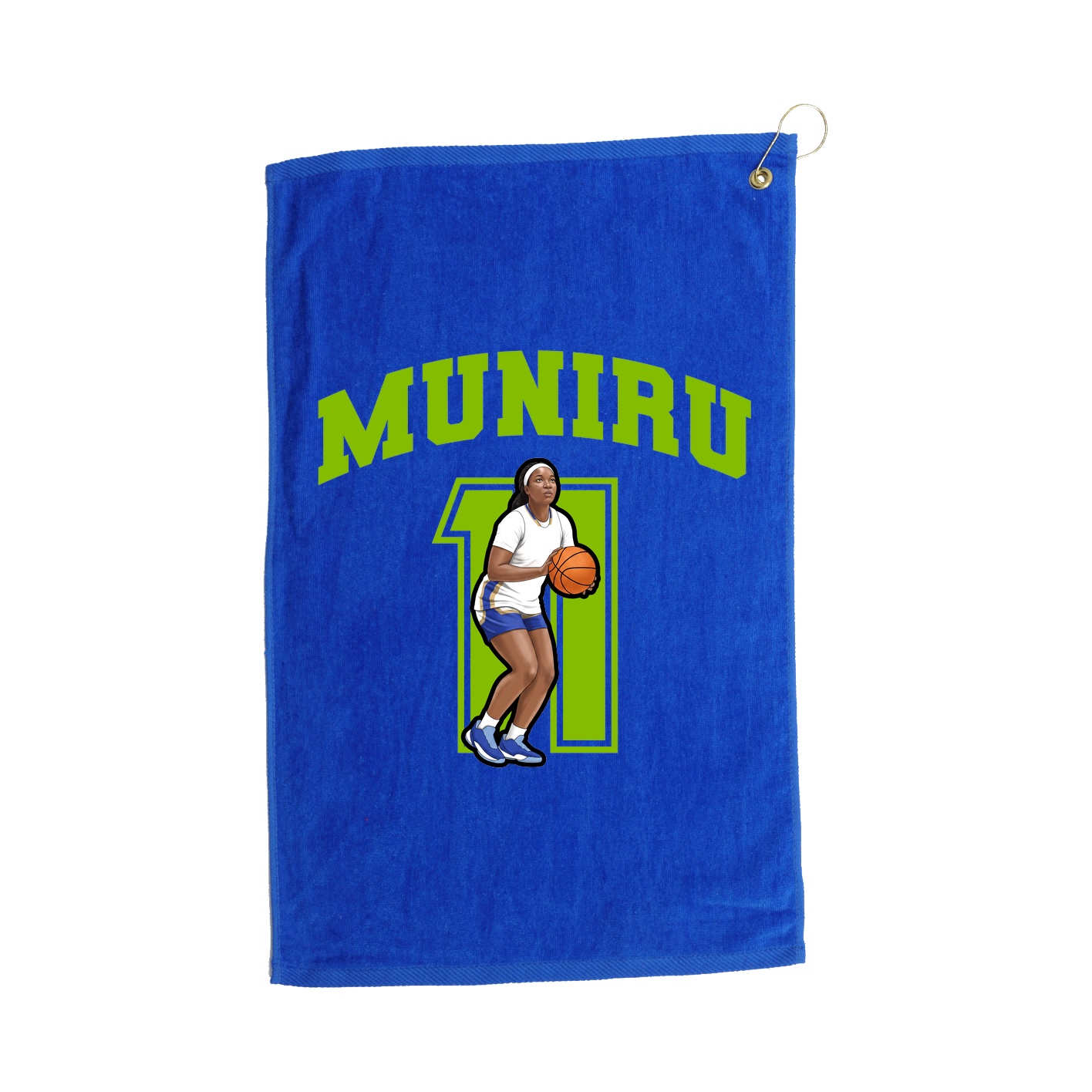 Golf Towel — Number in Royal