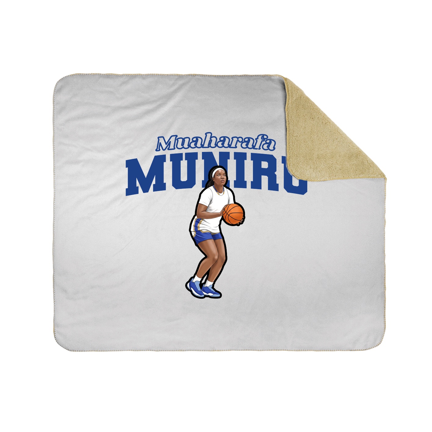 Throw Blanket — Name Arch in White