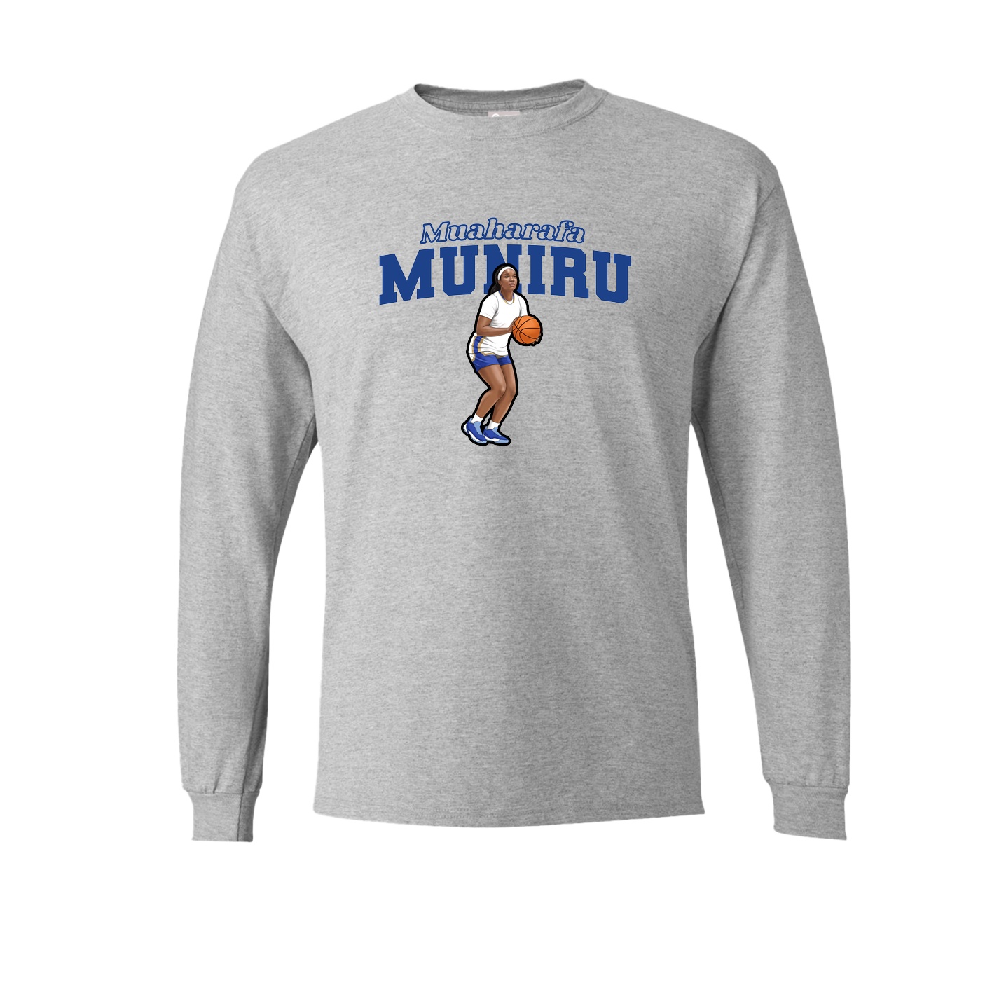 Long Sleeve Tee — Name Arch in Grey