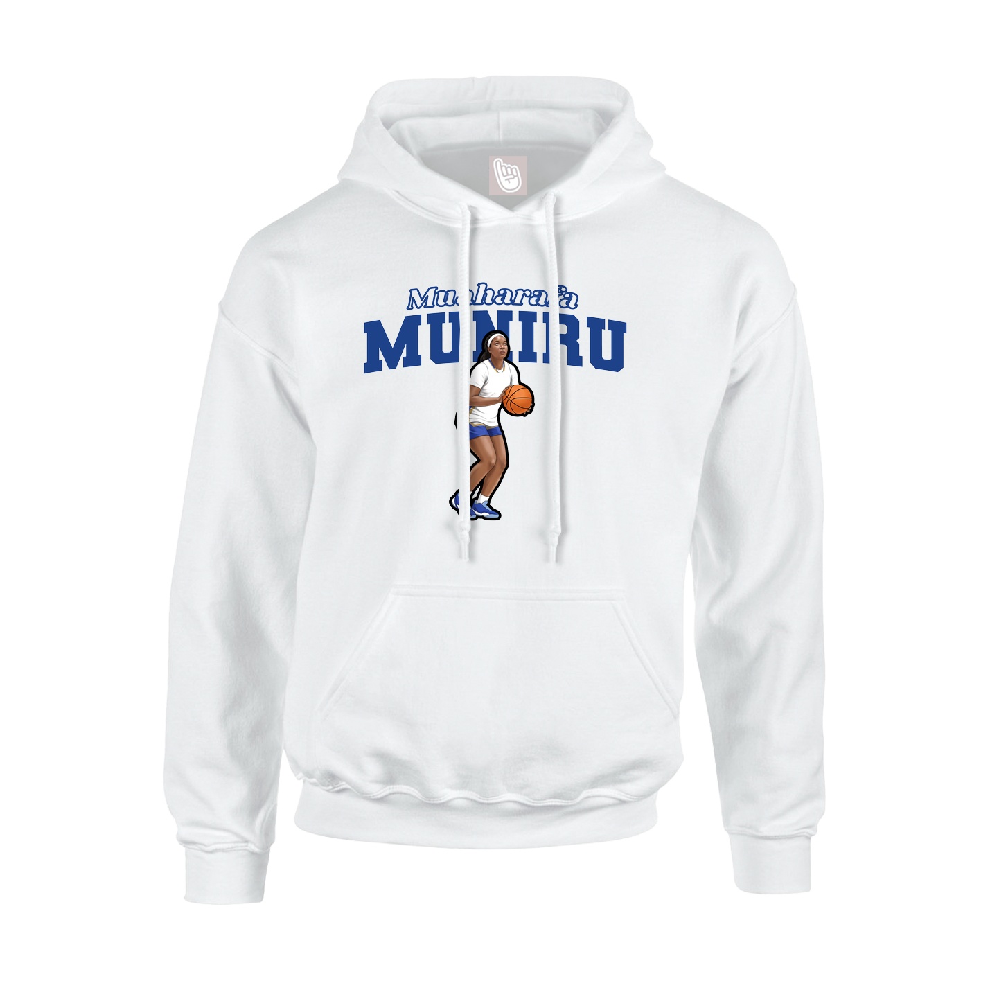 Hoodie — Name Arch in White