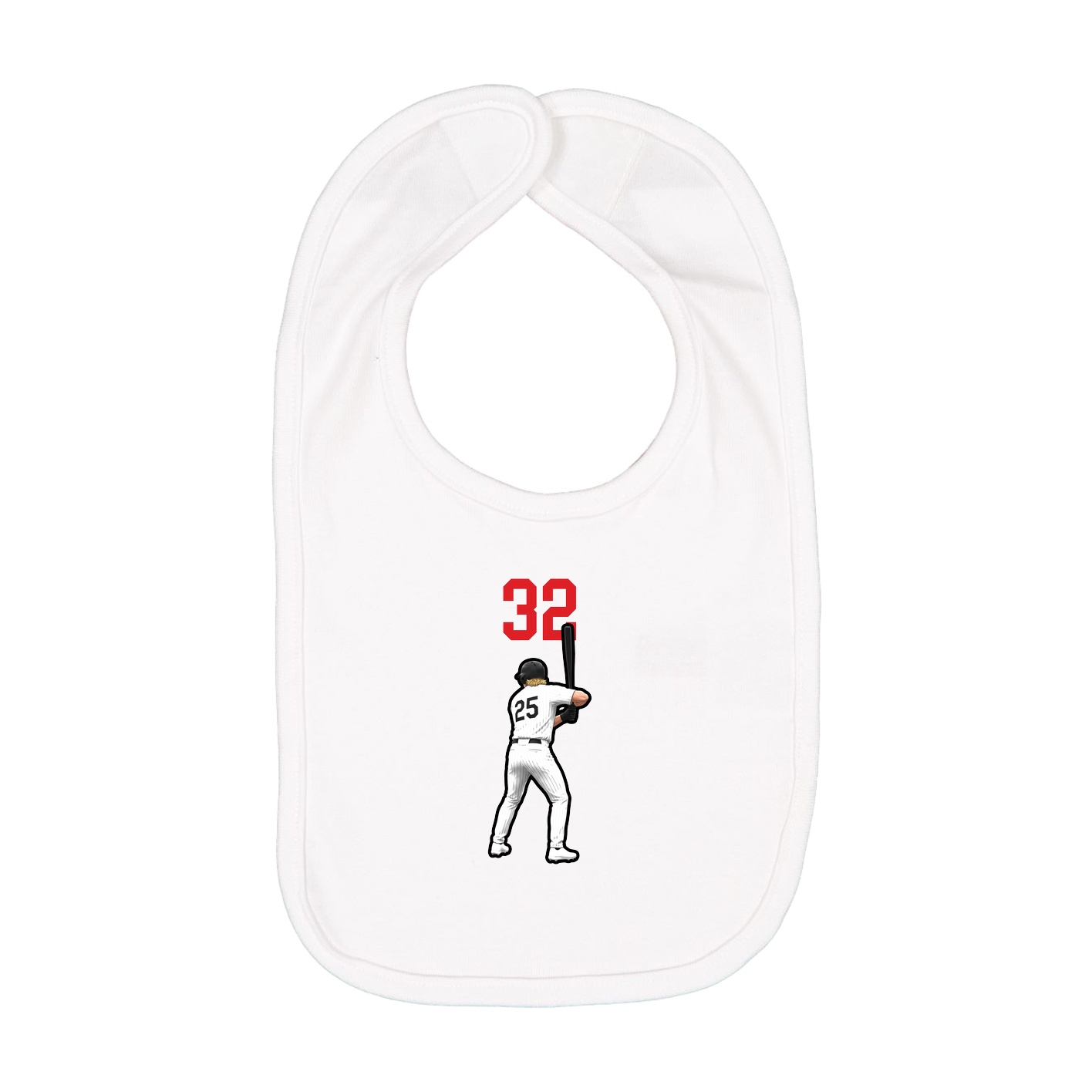 Infant Bib — Number Top in White