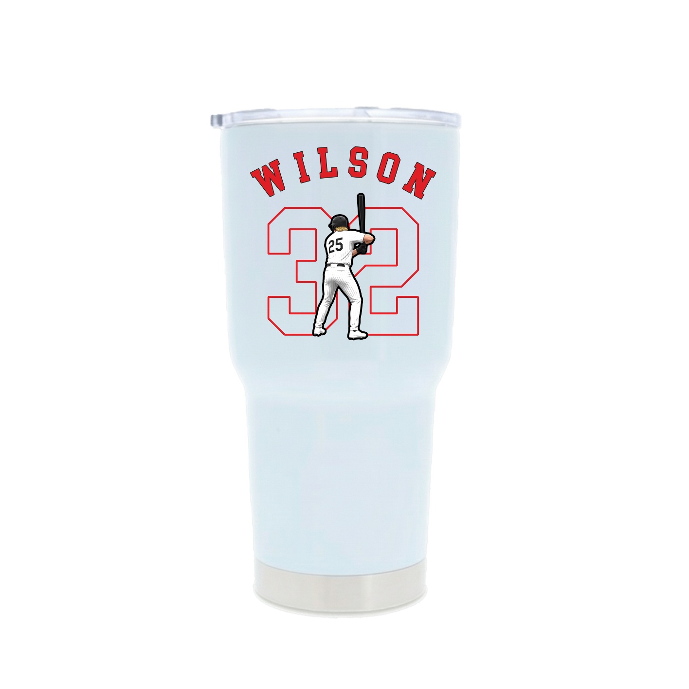 30oz Stainless Steel Tumbler — Shirsey Arch in White