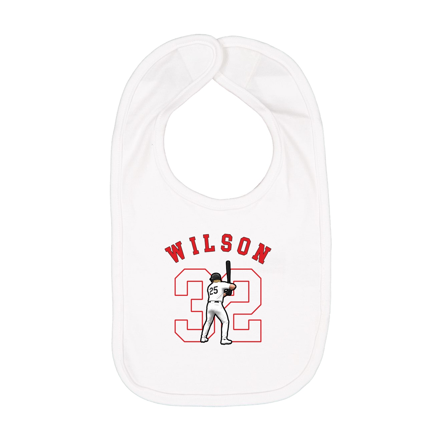 Infant Bib — Shirsey Arch in White
