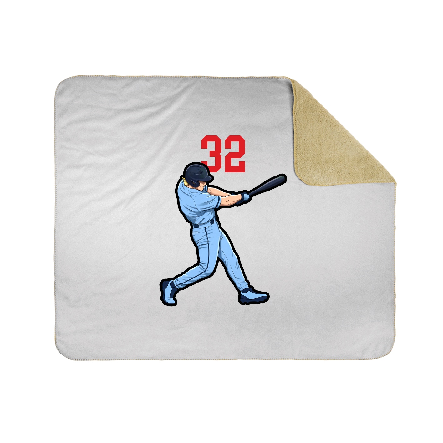 Throw Blanket — Number Top in White