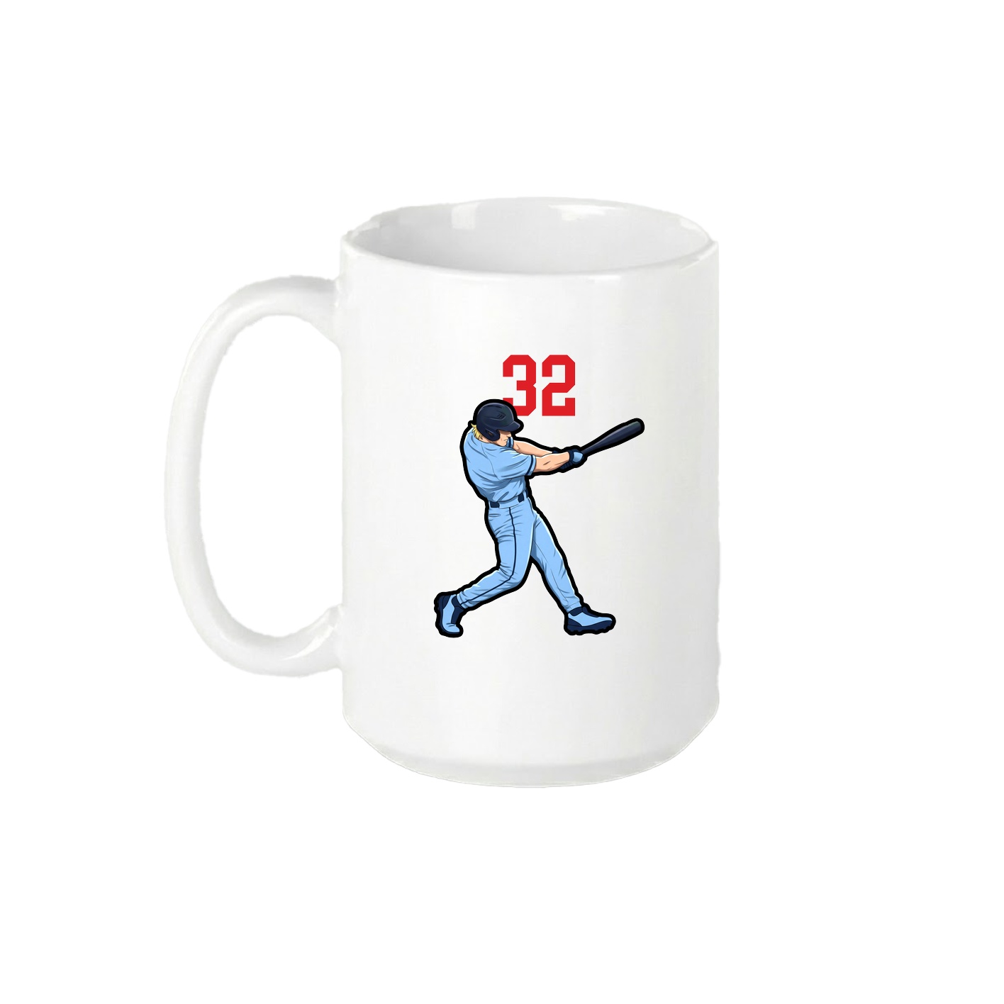 15oz Coffee Mug — Number Top in White
