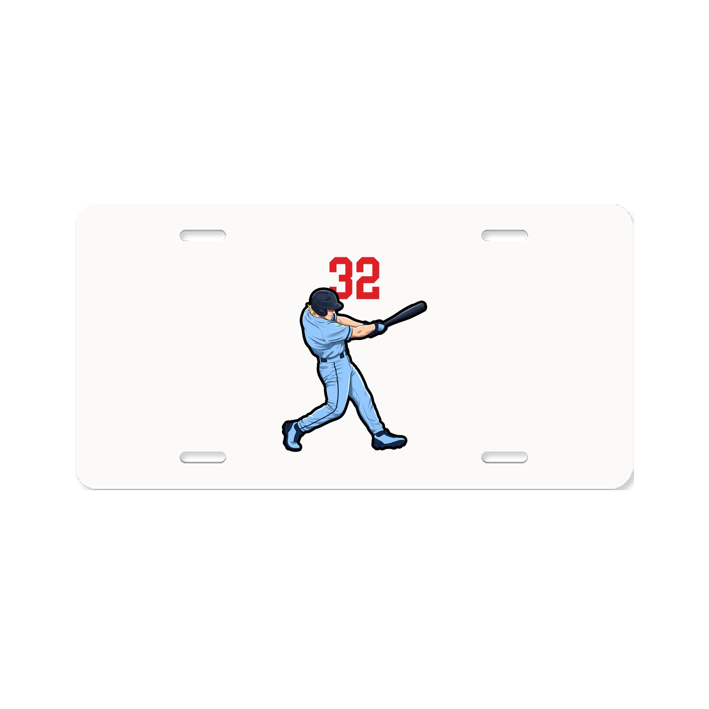 License Plate — Number Top in Classic