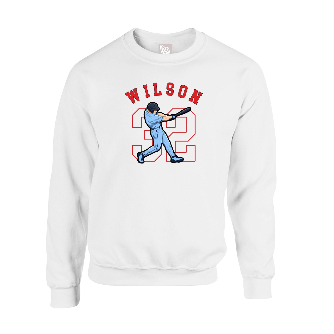Fleece Crew — Shirsey Arch in White