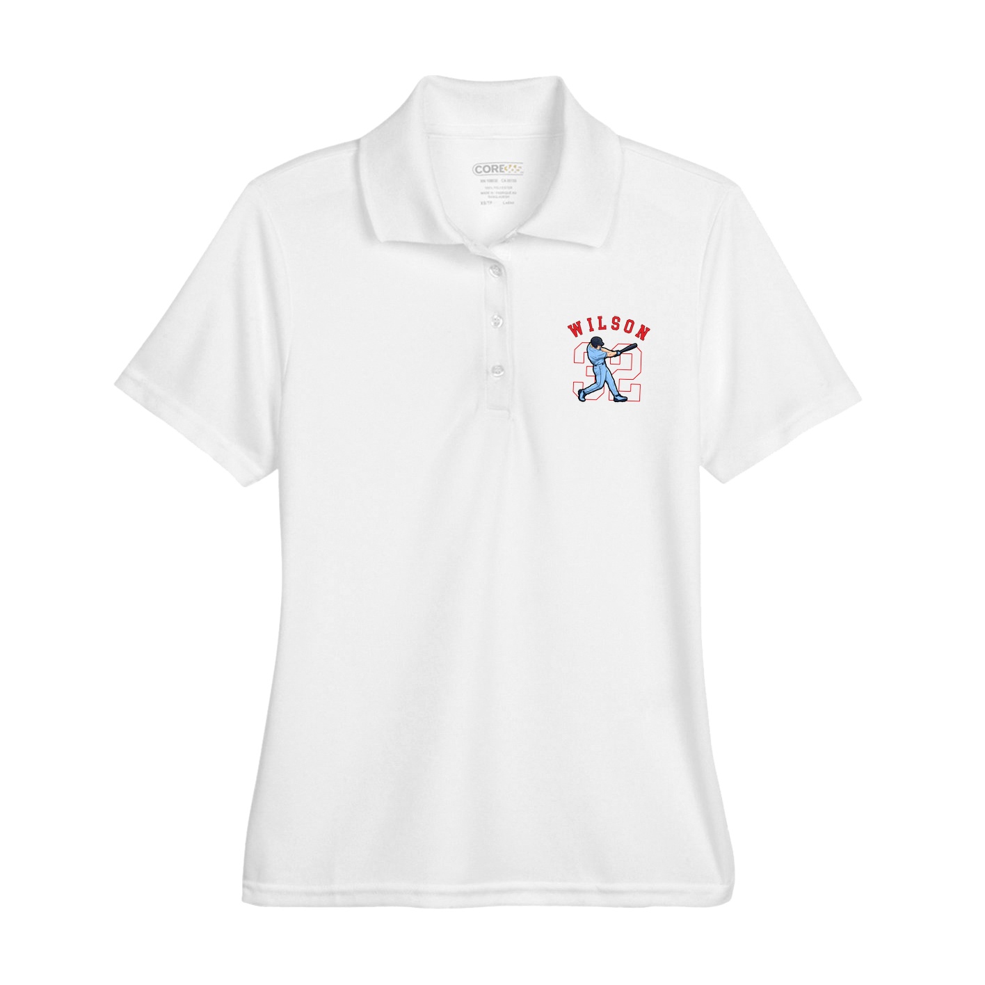 Womens Performance Polo — Shirsey Arch in White