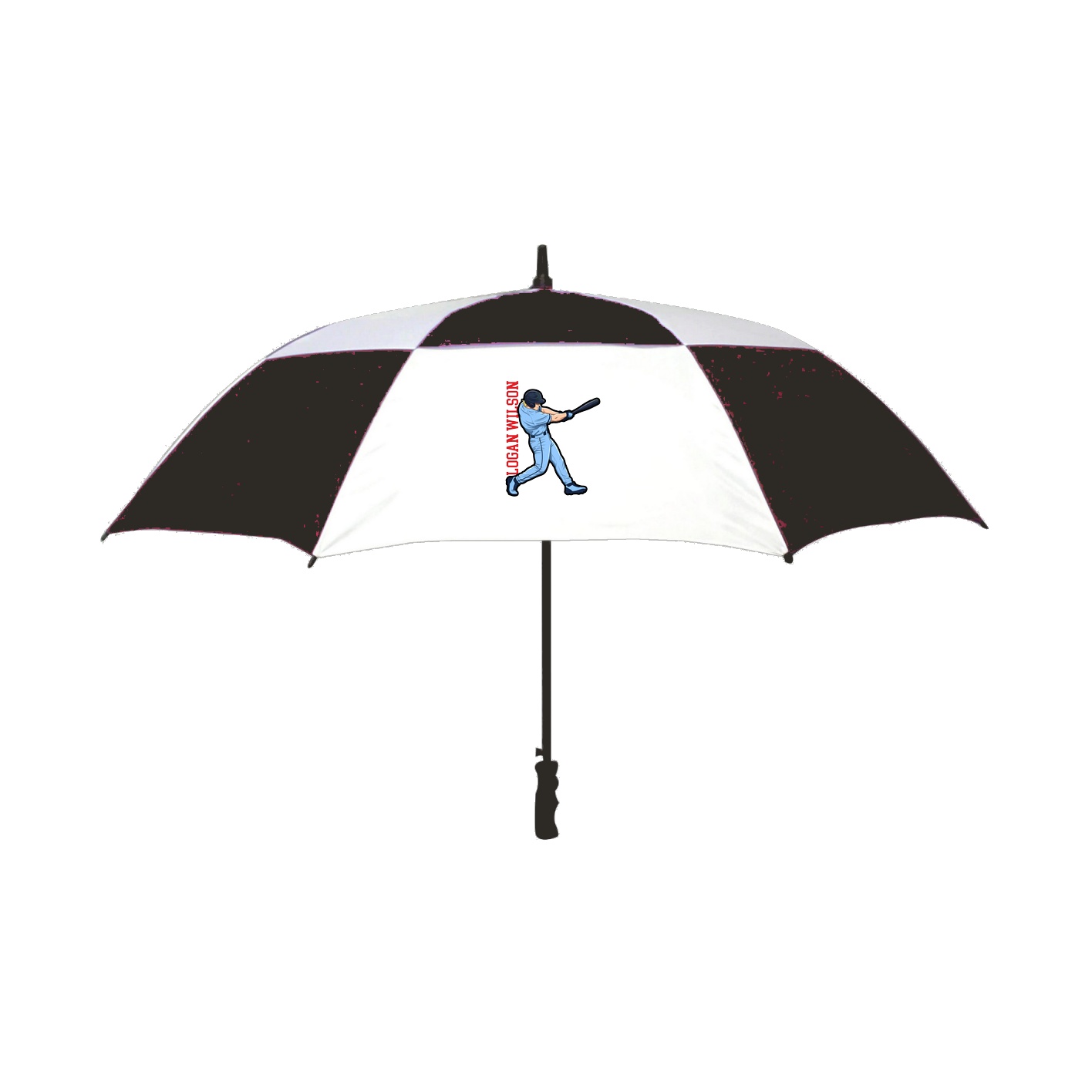 Golf Umbrella — Name Vertical in Black