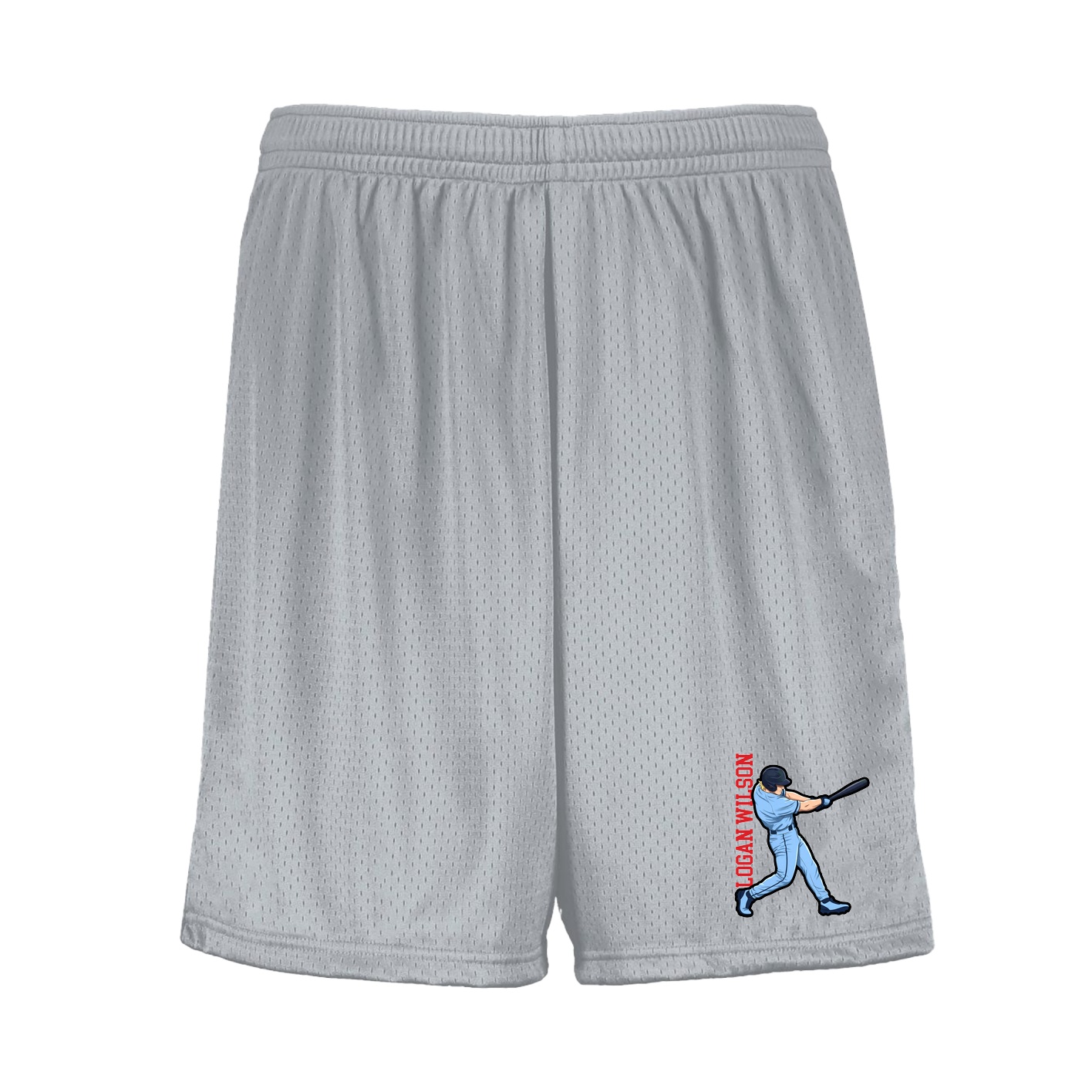 Shorts — Name Vertical in Silver