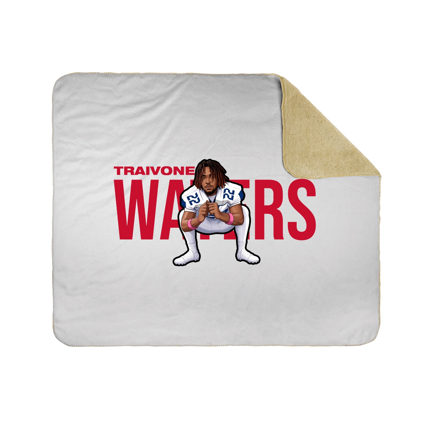 Throw Blanket — Player Name in White