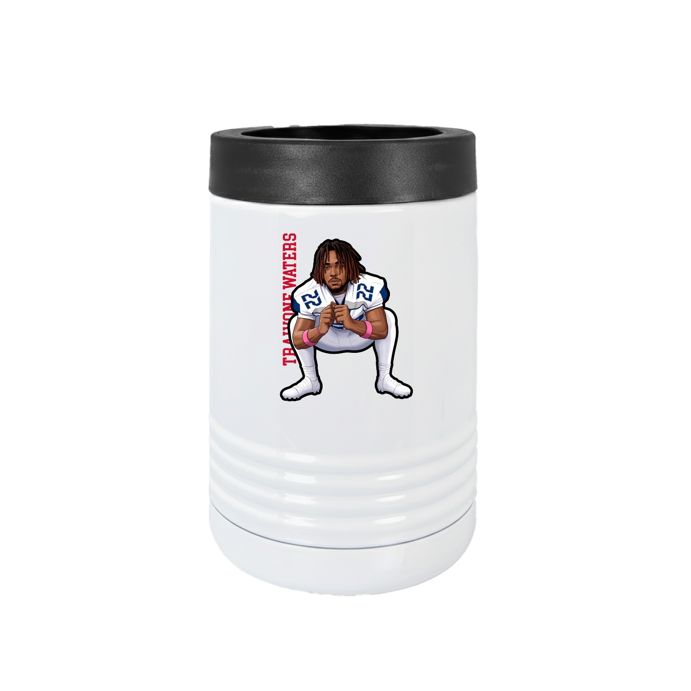 Beverage Holder — Name Vertical in White