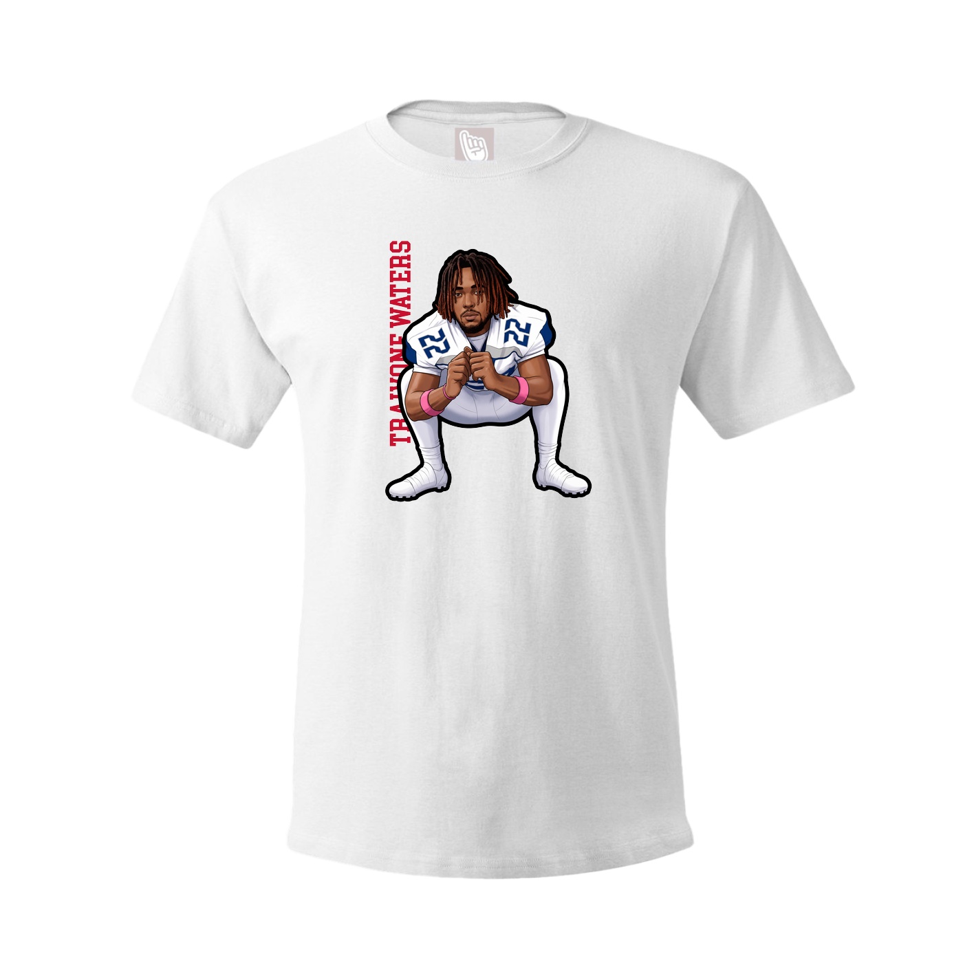 Youth Tee — Name Vertical in White