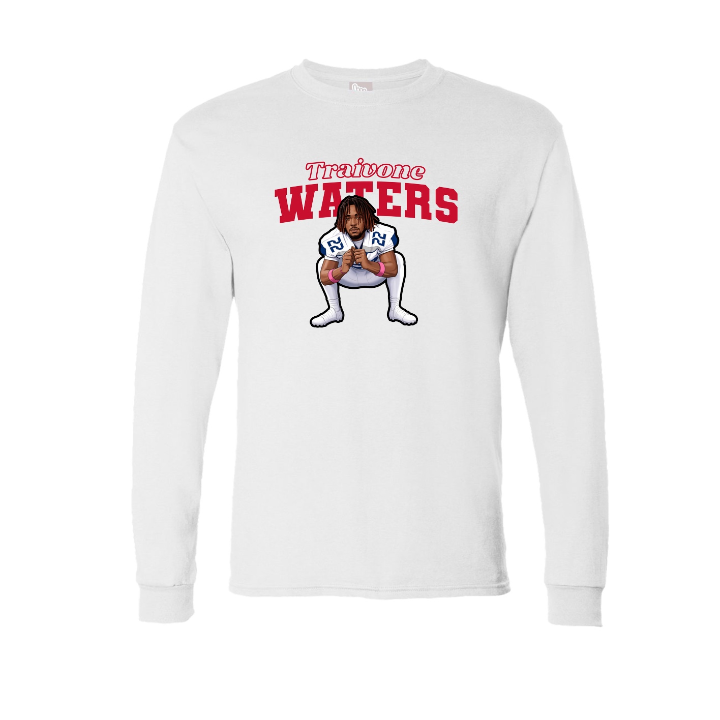 Long Sleeve Tee — Name Arch in White
