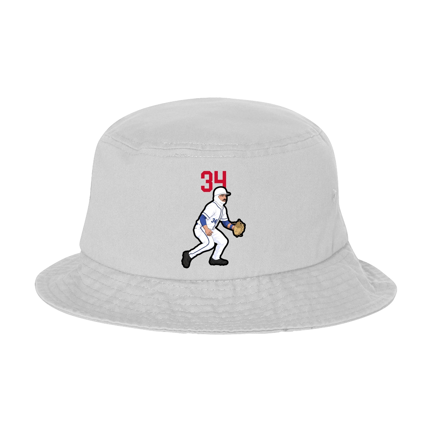 Bucket Cap — Number Top in White