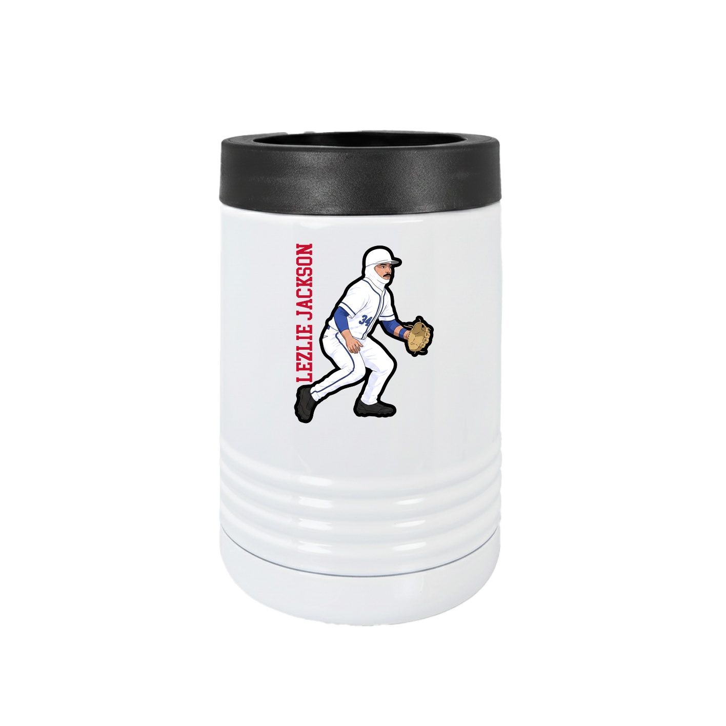 Beverage Holder — Name Vertical in White