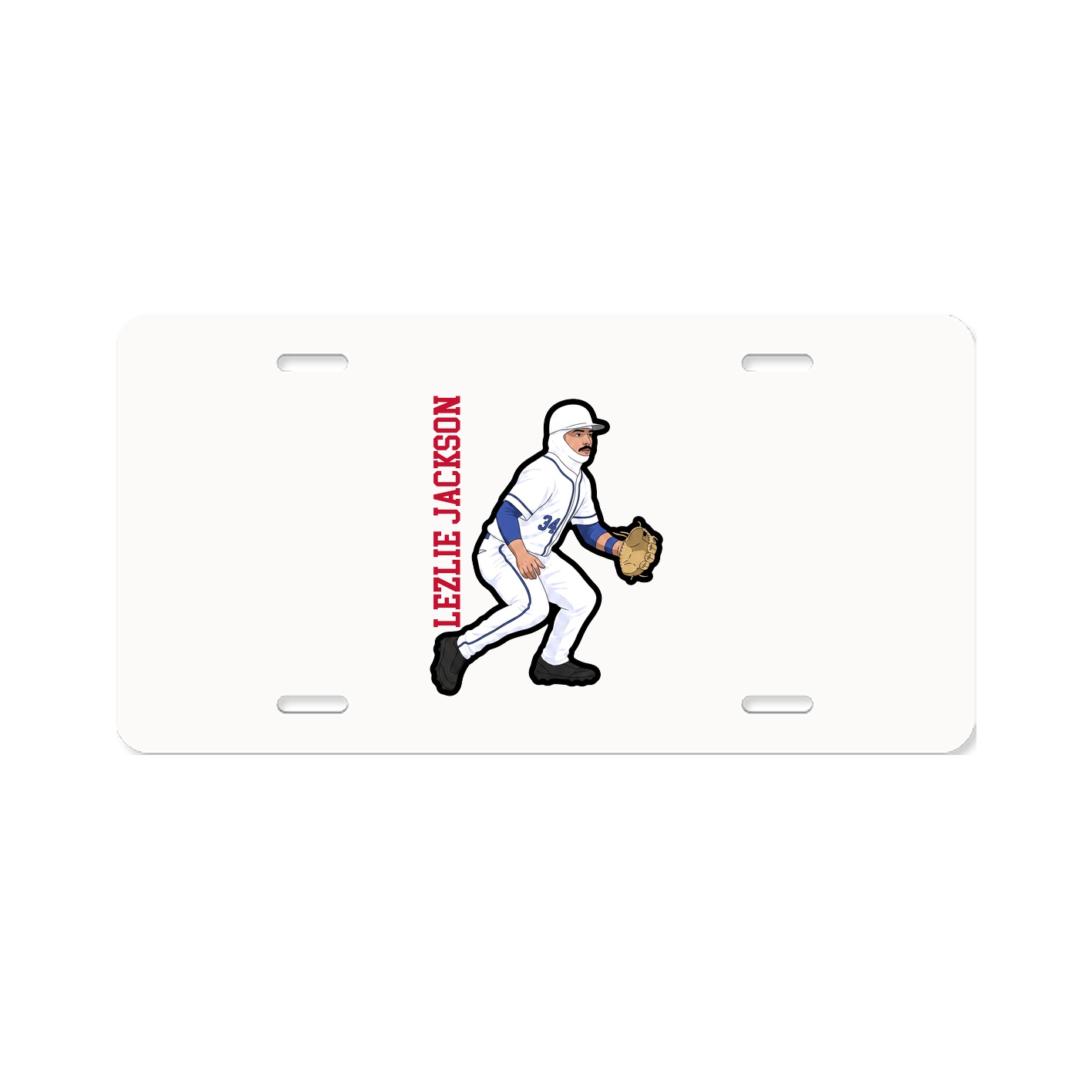 License Plate — Name Vertical in Classic