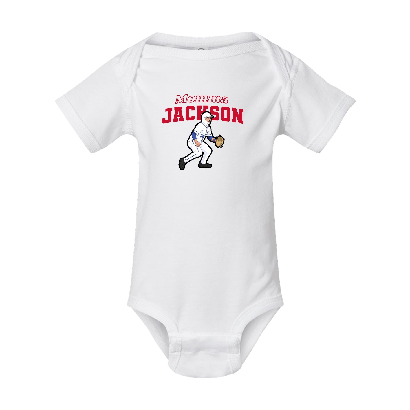 Baby Onesie — Mothers Day Block in White