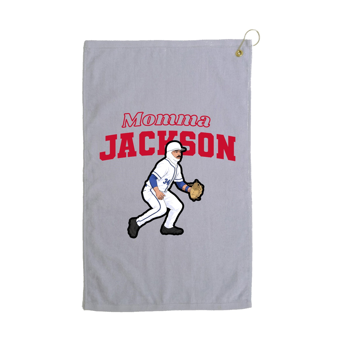 Golf Towel — Mothers Day Block in Grey