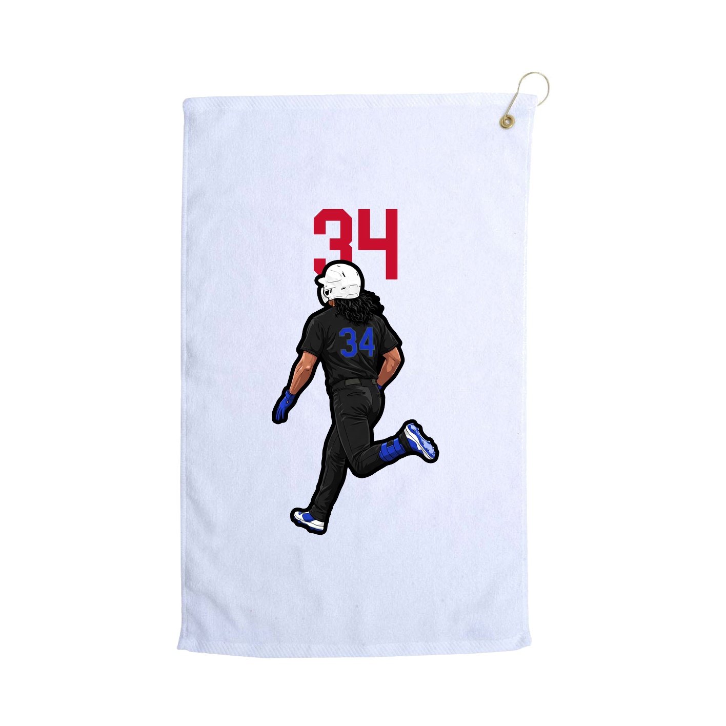 Golf Towel — Number Top in White