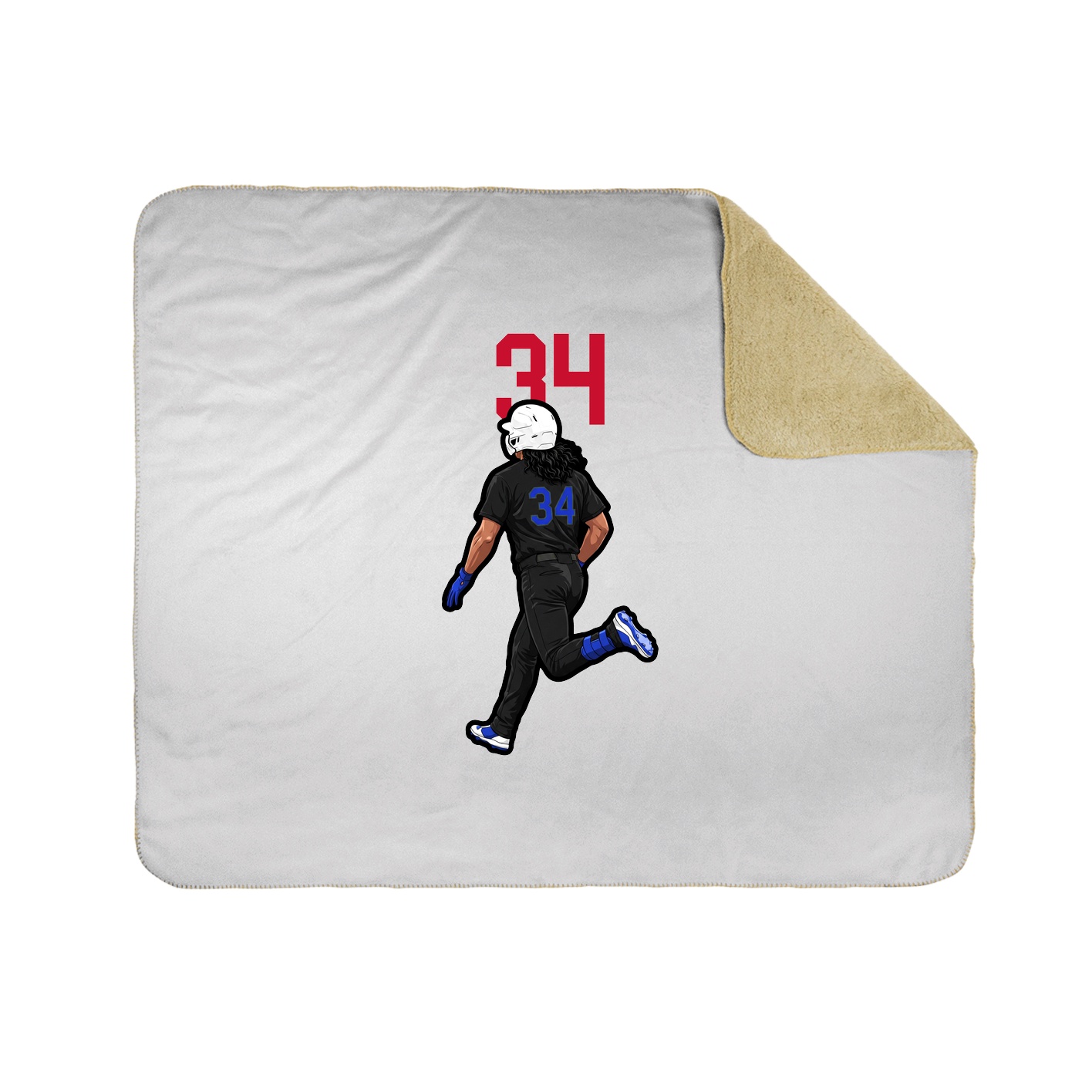 Throw Blanket — Number Top in White