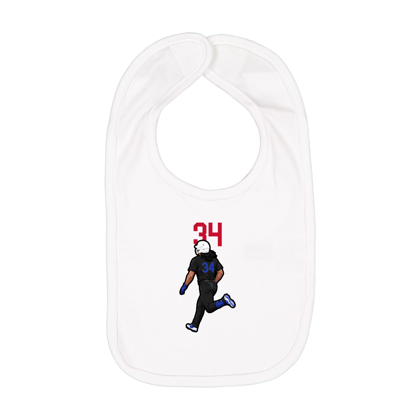 Infant Bib — Number Top in White