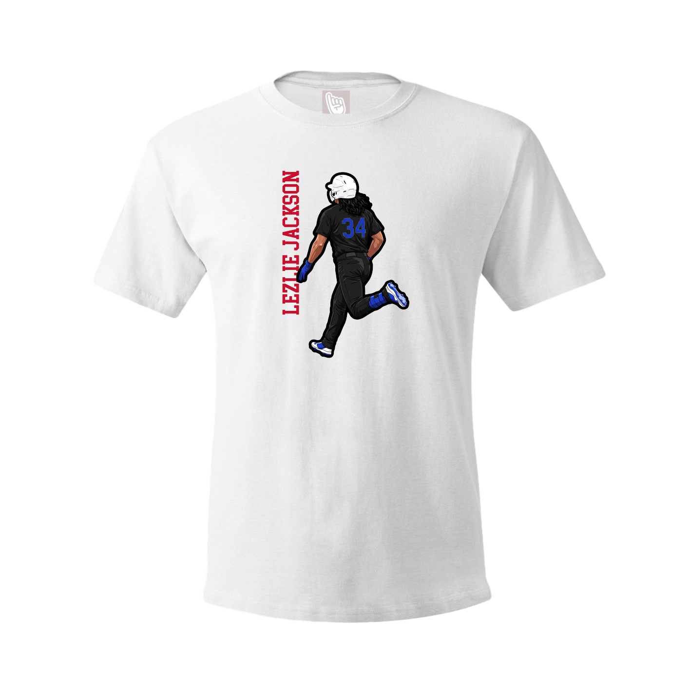 Youth Tee — Name Vertical in White