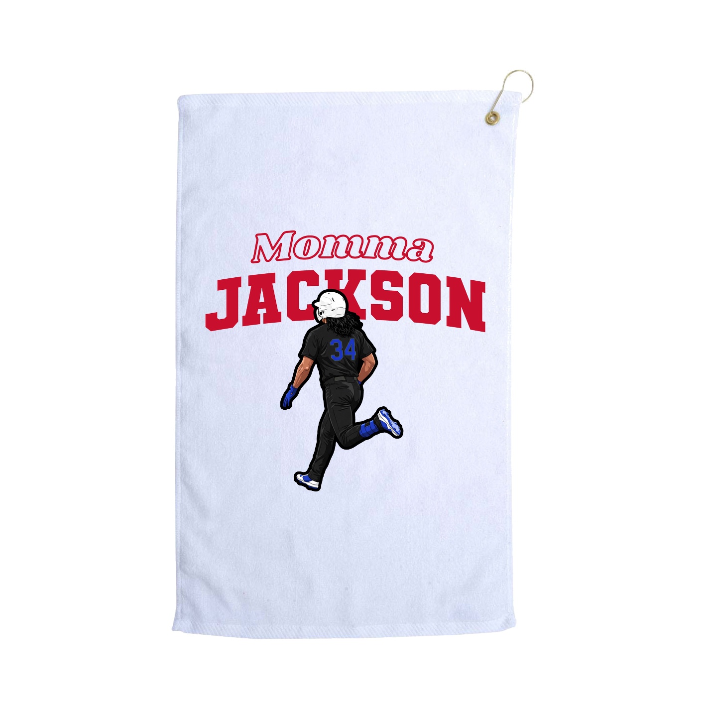 Golf Towel — Mothers Day Block in White
