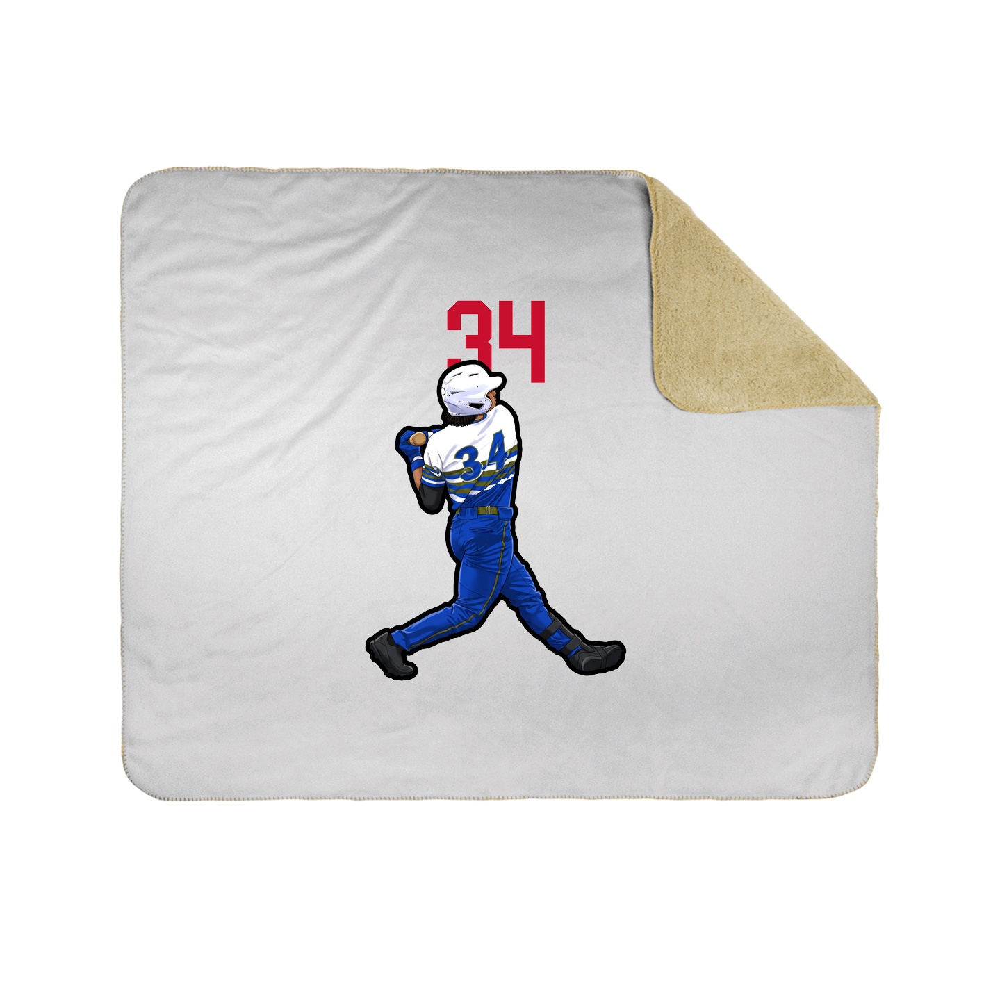 Throw Blanket — Number Top in White