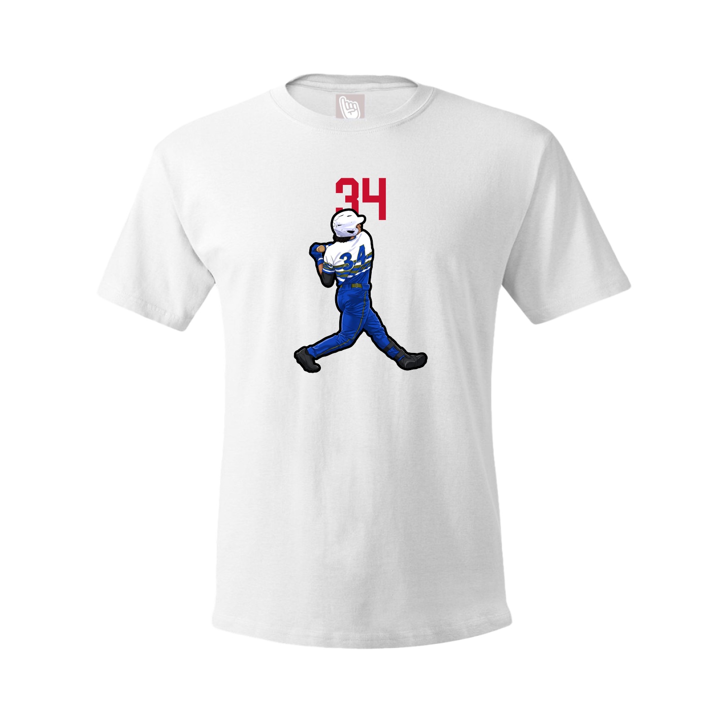 Youth Tee — Number Top in White